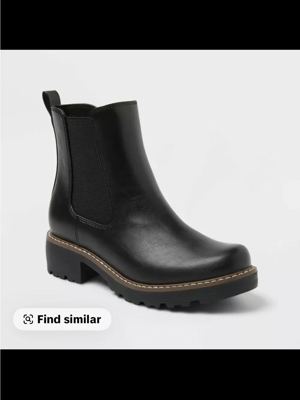 Universal Thread Women’s Black Chelsea Lug Ankle Boots